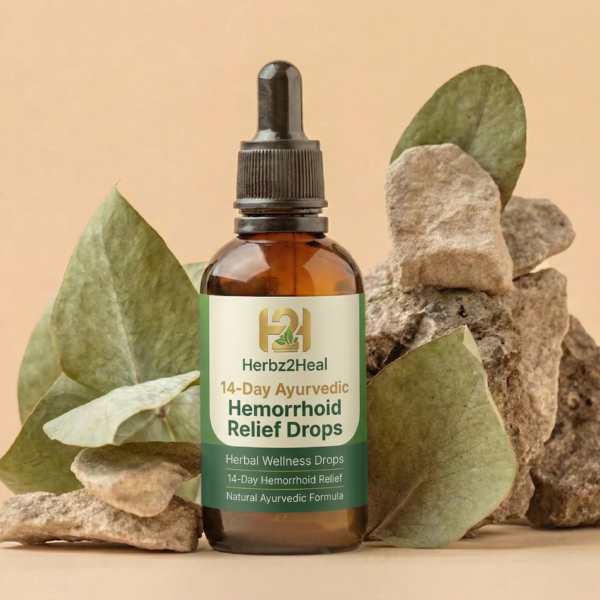 Ayurvedic Hemorrhoid Relief Drops – 14 Day Formula (Pack of 2) for Mild Cases